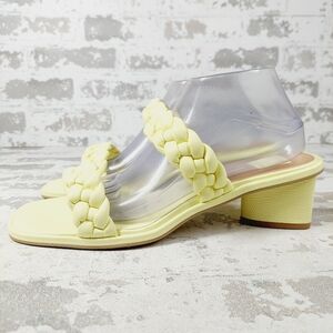 NEW Dolce Vita Yellow Braided Strap Heeled Summer Sandals O733
